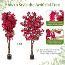 6 Feet Artificial Bougainvillea Tree with 910 Flowers