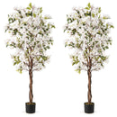 6 Feet Artificial Bougainvillea Tree with 910 White Flowers