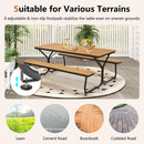 6 Feet Outdoor Picnic Table Bench Set for 6-8 People