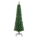 5/6/7/8 Feet Pencil Christmas Tree with 295/392/523/671 Memory Wire Branch Tips and Upgraded Metal Stand