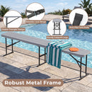 6 Foot Folding Bench with Carrying Handle - 660 lb Capacity