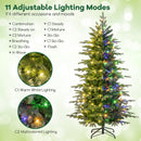 7.5 Feet Pre-Lit Artificial Christmas Tree with Warm White LED Lights