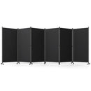 6-Panel Folding Room Divider with Wheels
