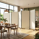 6-Panel Folding Room Divider with Wheels