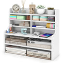 6-Tier Compact Storage Rack with Removable Shelves - White