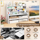 6-Tier Compact Storage Rack with Removable Shelves - White
