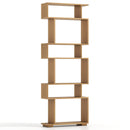 6-Tier Geometric Bookshelf with 2 Anti-Tipping Kits for Home Office