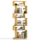 6-Tier Geometric Bookshelf with 2 Anti-Tipping Kits for Home Office