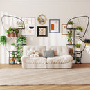6-Tier Metal Plant Stand Ladder Display Rack with Hanging Hooks-Black