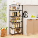 6-Tier Metal Storage Shelving Unit with V-Shaped Wire Rack and 900 LBS Capacity-Black