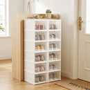 6-Tier Shoe Organizer with Clear Doors - Set of 2