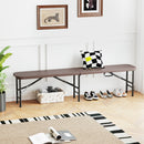 6 Feet Folding HDPE Bench with 1320 LBS Capacity and Handle Lock