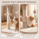 Floor-to-Ceiling Cat Tree with 6 Tiers and Hammock