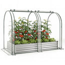 6 x 3 x 1 FT Galvanized Raised Garden Bed with Greenhouse Cover