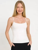 Zenana Double Layered Round Neck Spaghetti Cami