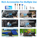 Compressed Air Duster with LED Light Up to 150000RPM Speed for PC Keyboard Cleaning High Speed Rechargeable Cordless Air Blower with 4 Speeds for Home