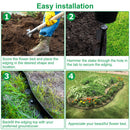 32.8FT Non-Digging Plastic Garden Edging Kit Plastic Garden Border with 30 Spikes 2In Tall Border Edging for Garden Lawn Yard Flower Beds