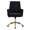 Mid-Back Velvet Office Chair with Memory Foam Cushion