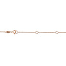 10K Rose Gold 1/2 Carat Round Brilliant-Cut Diamond Modern Bezel-Set Solitaire 16"-18" Pendant Necklace (H-I Color, SI2-I1 Clarity)