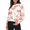 Hippie Rose Juniors Tie-Dye Cropped Sweatshirt, Size Medium
