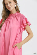 Umgee Ruffle Flutter Sleeve Dress