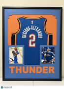Shai Gilgeous-Alexander Signed Jersey Framed PSA Thunder Autographed