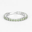 0.91 Carat Genuine Peridot .925 Sterling Silver Ring