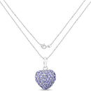 7.00 Carat Genuine Tanzanite .925 Sterling Silver Pendant