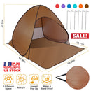 Pop Up Beach Tent Sun Shade Shelter Anti-UV Automatic Waterproof Tent Canopy for 2/3 Man w/ Net Window Storage Bag for Outdoor Beach Camping Fishing P