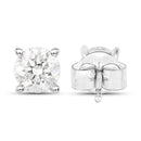 0.80 Carat Genuine White Diamond 14K White Gold Earrings