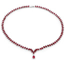 41.63 Carat Genuine Glass Filled Ruby .925 Sterling Silver Necklace