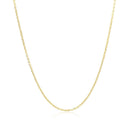 10k Yellow Gold Diamond Cut Cable Link Chain (1.10 mm)