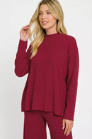 Zenana Viscose Sweater Top & Pants Set