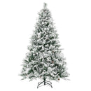 4.5/6/7 Feet Artificial Xmas Tree with Pine Needles and LED Lights