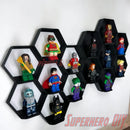 7-CELL Honeycomb Wall Display for LEGO® Minifigures | Organize 7 Minifigs for easy display