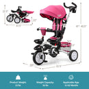 7-in-1 Detachable Baby Stroller with Canopy and Safety Harness