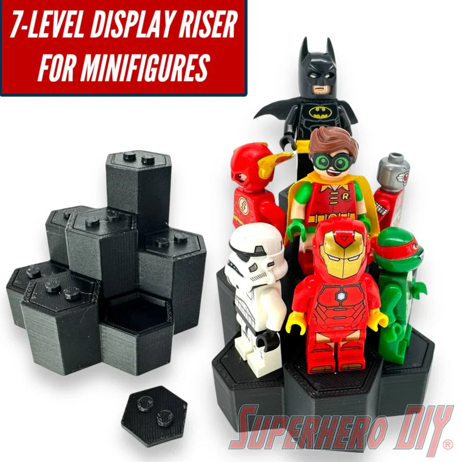7-Level Honeycomb Display Riser for LEGO® Minifigures