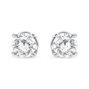14K White Gold 3/4 Cttw Lab Grown Diamond 4-Prong Classic Stud Earrings (F-G Color, VS2-SI1 Clarity)