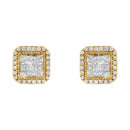 10KT Yellow Gold Diamond Stud Earrings (1/2 cttw, H-I Color, SI2-I1 Clarity)