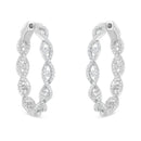 10K White Gold Diamond Hoop Earrings (1 1/2 cttw, H-I Color, I1-I2 Clarity)