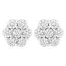 14KT White Gold 1 cttw Diamond Composite Stud Earrings (I-J, SI2-I1)