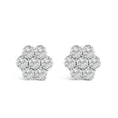 14KT White Gold 1 cttw Diamond Composite Stud Earrings (I-J, SI2-I1)