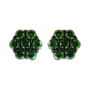 .925 Sterling Silver 1/4 Cttw Treated Yellow Diamond Floral Stud Earrings (Yellow Color, I1-I2 Clarity)