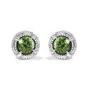 .925 Sterling Silver 1 cttw Treated Black Diamond Modern 4-Prong Solitaire Milgrain Stud Earrings (Black Color, I1-I2 Clarity)