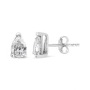 14K White Gold 1/2 Cttw Pear Shape Solitaire Lab Grown Diamond Stud Earrings (F-G Color, VS2-SI1 Clarity)