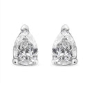 14K White Gold 1/2 Cttw Pear Shape Solitaire Lab Grown Diamond Stud Earrings (F-G Color, VS2-SI1 Clarity)