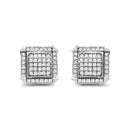 10K White Gold 1.0 Cttw Diamond Composite with Halo Stud Earrings (H-I Color, I1-I2 Clarity)