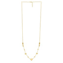 14k Yellow Gold Puff Heart Adjustable Necklace