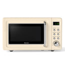 700W Retro Countertop Microwave Oven with 5 Micro Power and Auto Cooking Function