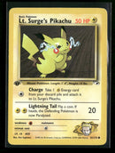Gym Heroes Lt. Surge's Pikachu 1st Edition #081/132